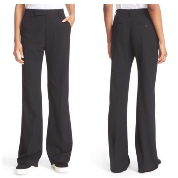 VINCE WIDE LEG TROUSER PANTS GREY NAVY - Picture 1 of 7